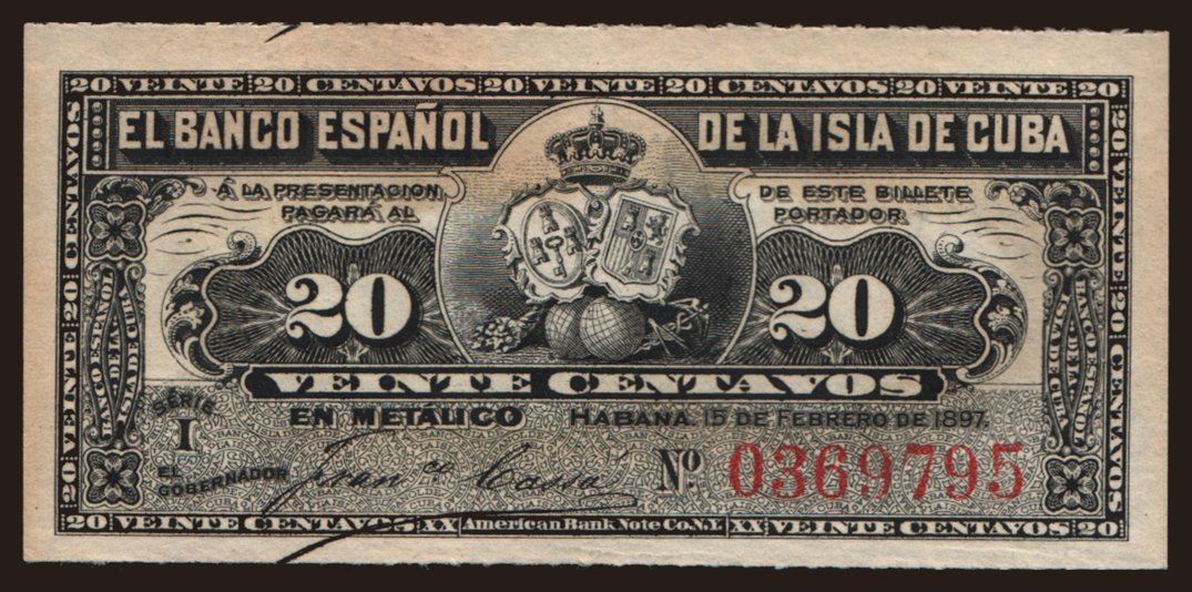 20 centavos, 1897