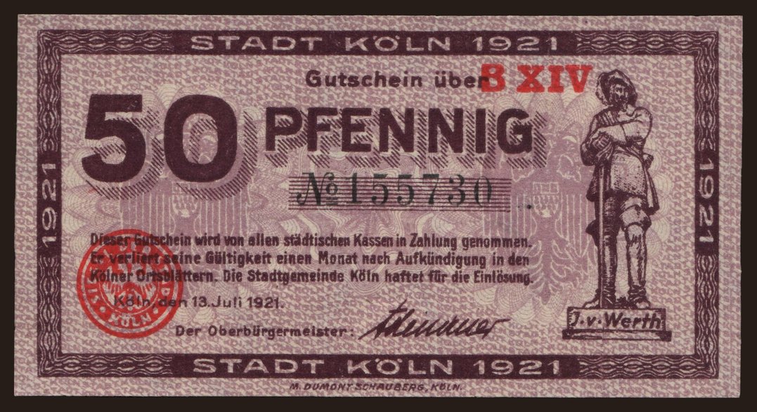 Köln, 50 Pfennig, 1921