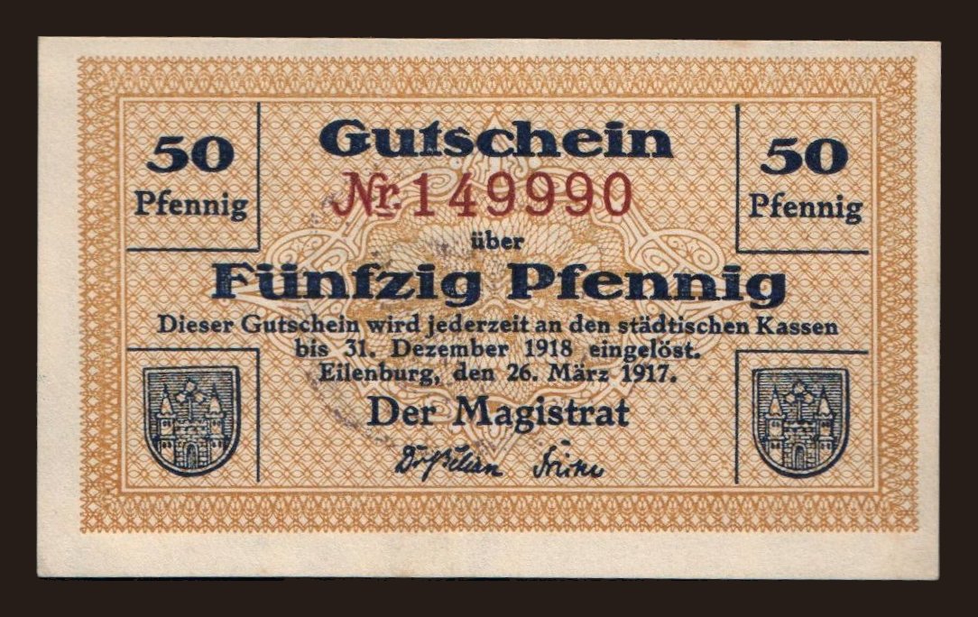Eilenburg, 50 Pfennig, 1917