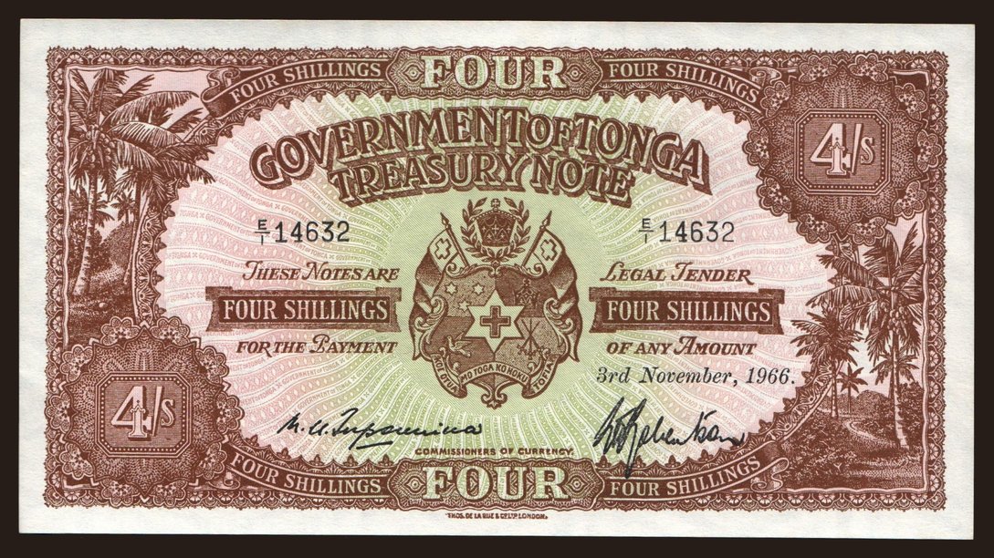 4 shillings, 1966