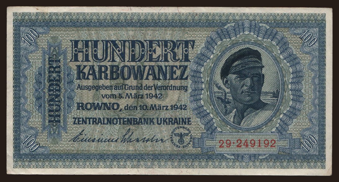 Rowno, 100 karbowanez, 1942