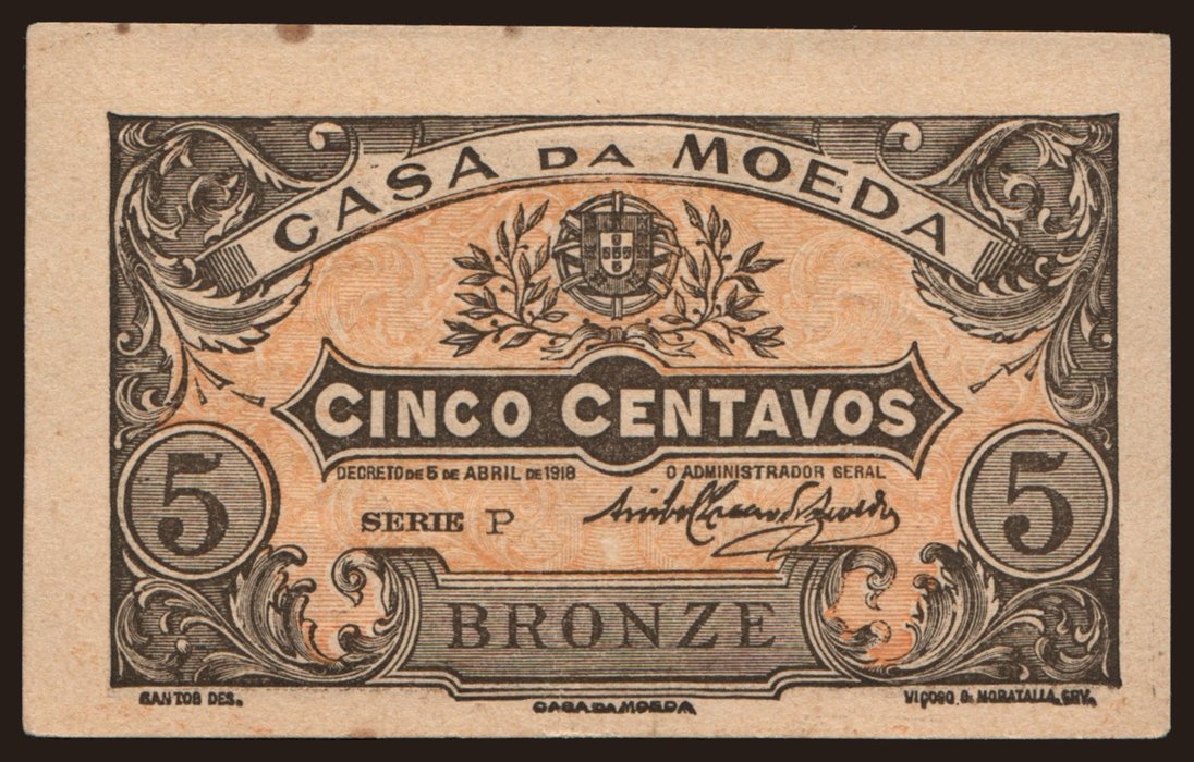 5 centavos, 1918