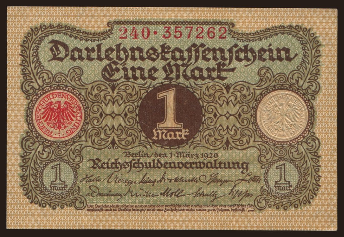 1 Mark, 1920