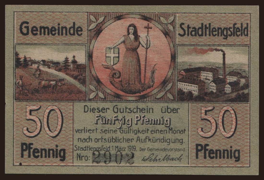 Stadtlengsfeld, 50 Pfennig, 1919