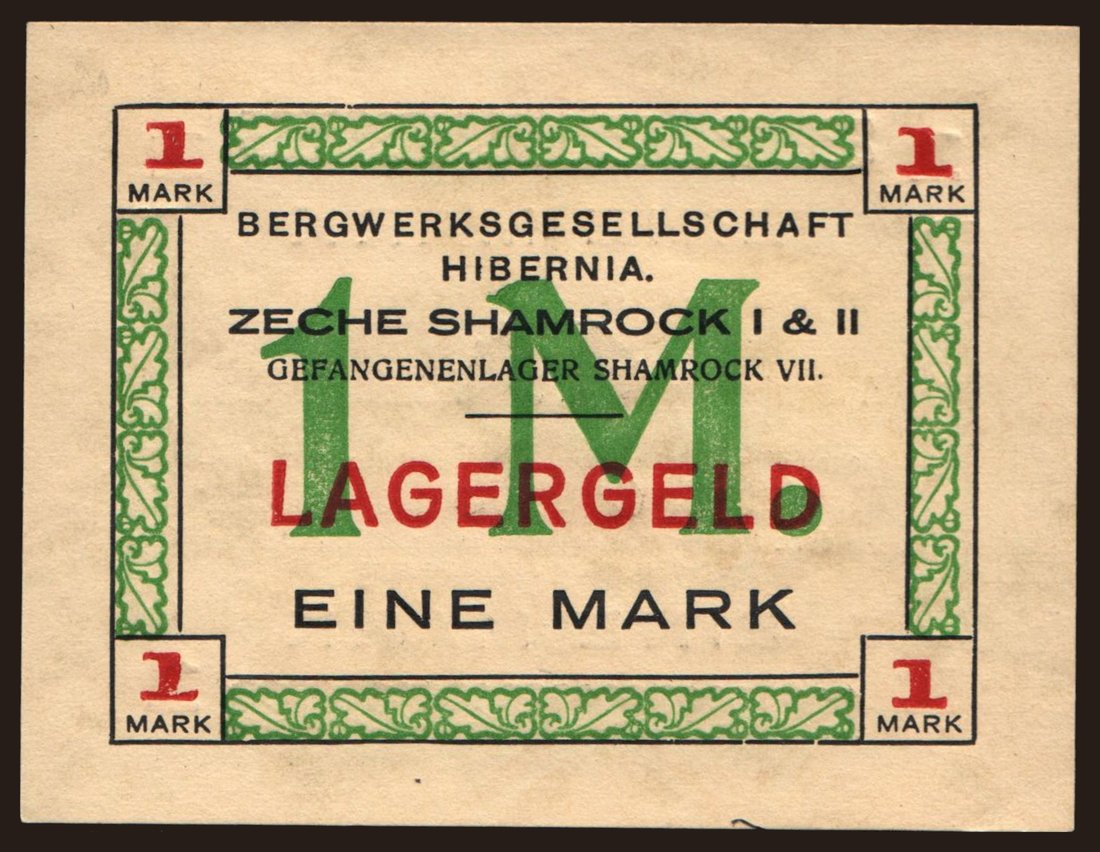 Herne/ Bergwerksgesellschaft Hibernia, 1 Mark, 1916