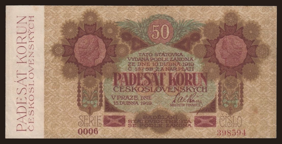 50 korun, 1919