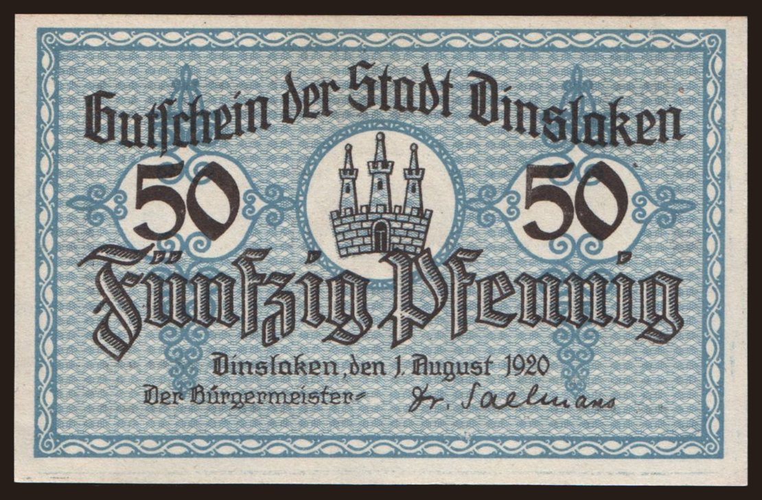 Dinslaken, 50 Pfennig, 1920