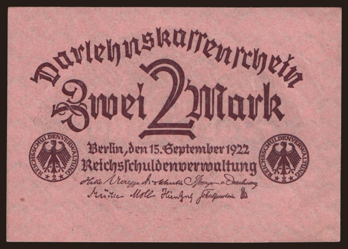 2 Mark, 1922