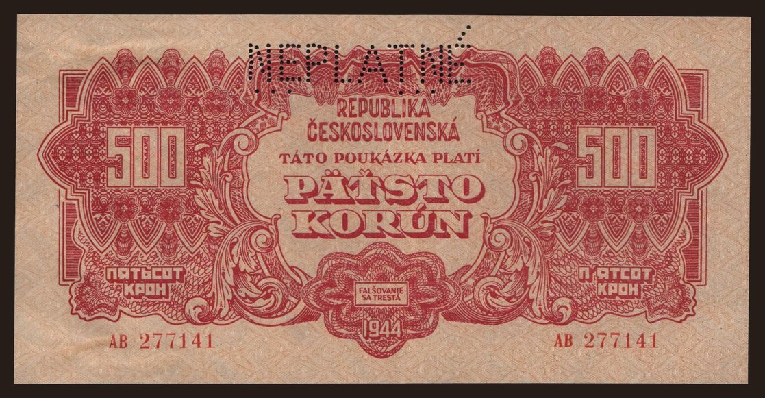 500 korun, 1944