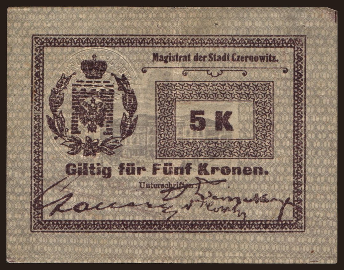 Czernowitz, 5 Kronen, 1914