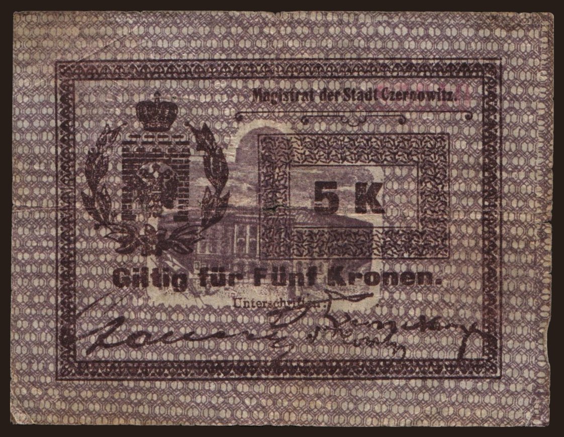 Czernowitz, 5 Kronen, 1914