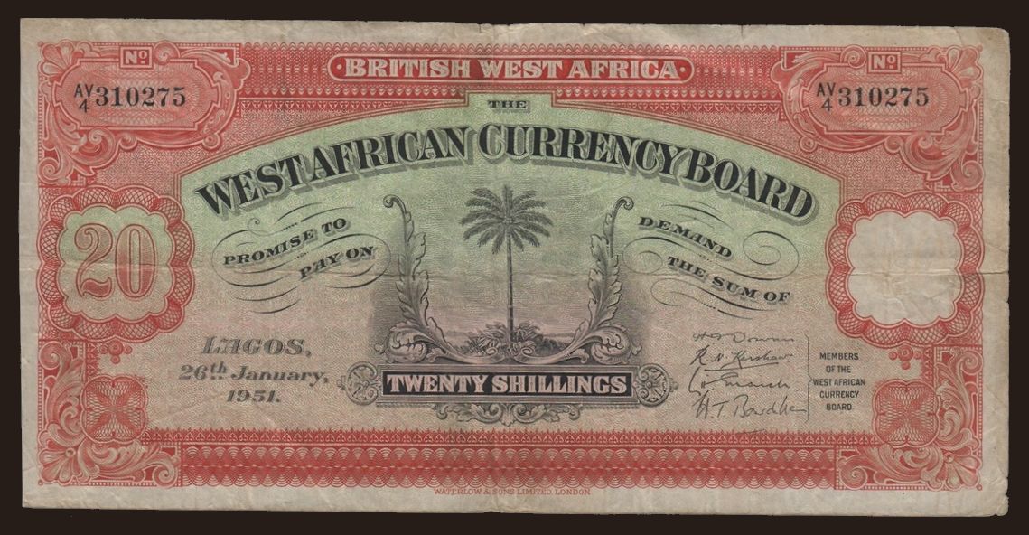 20 shillings, 1951