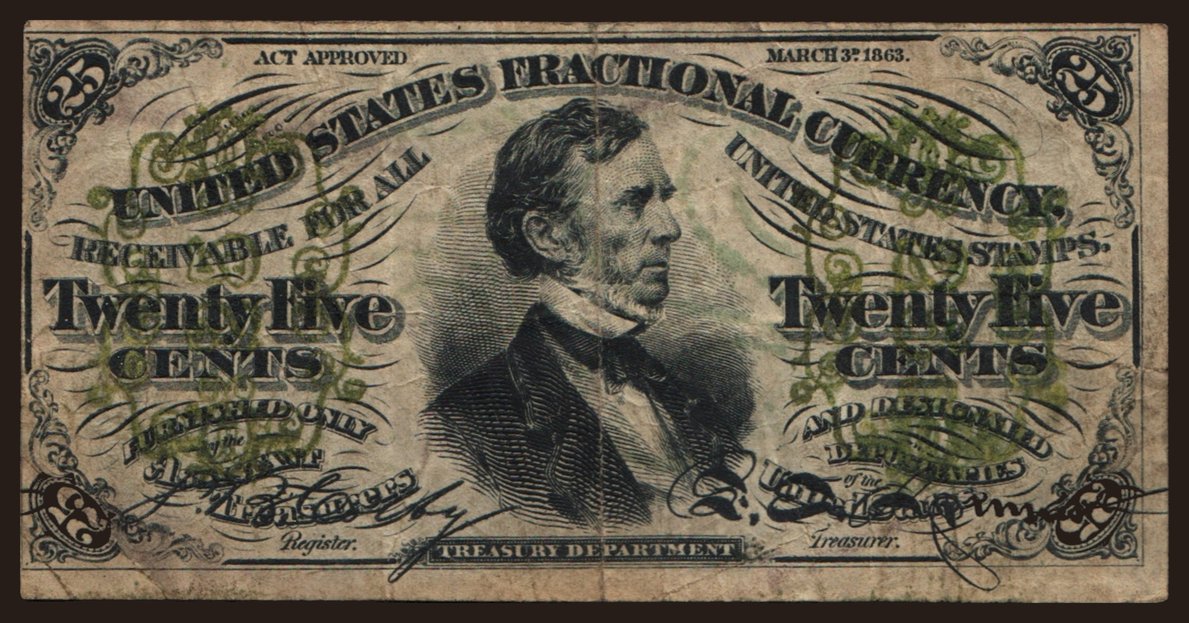 25 cents, 1863