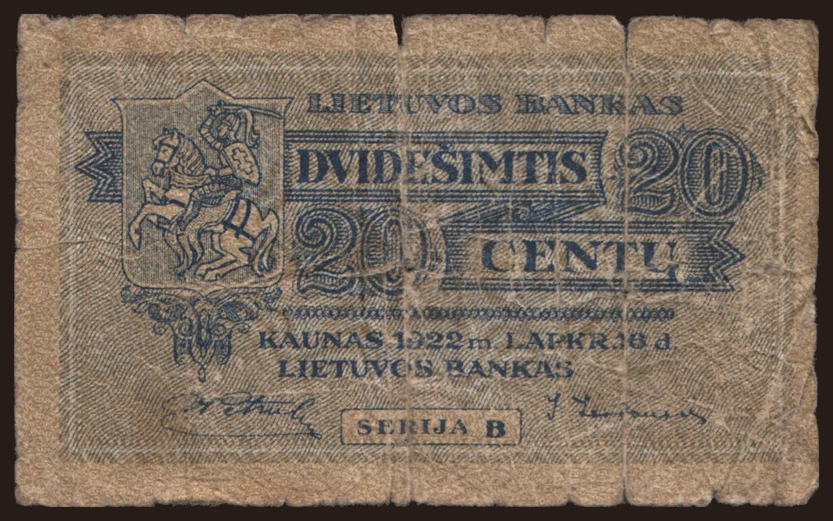 20 centu, 1922