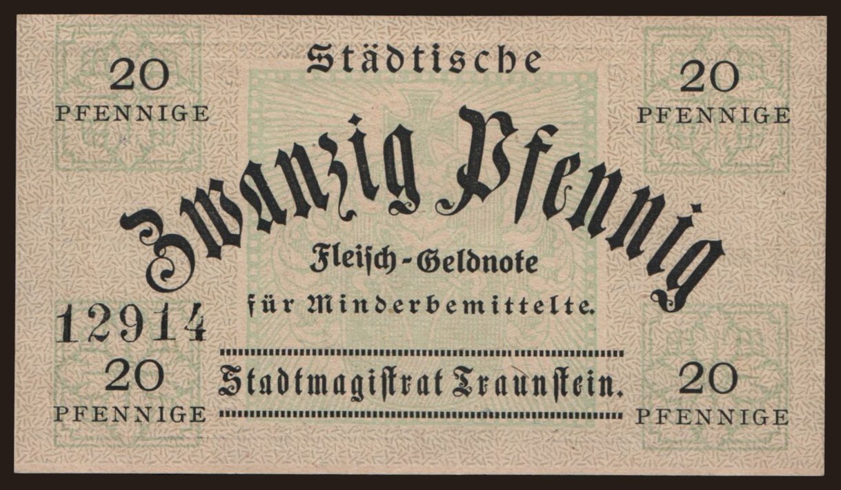 Traunstein, 20 Pfennig, 1917