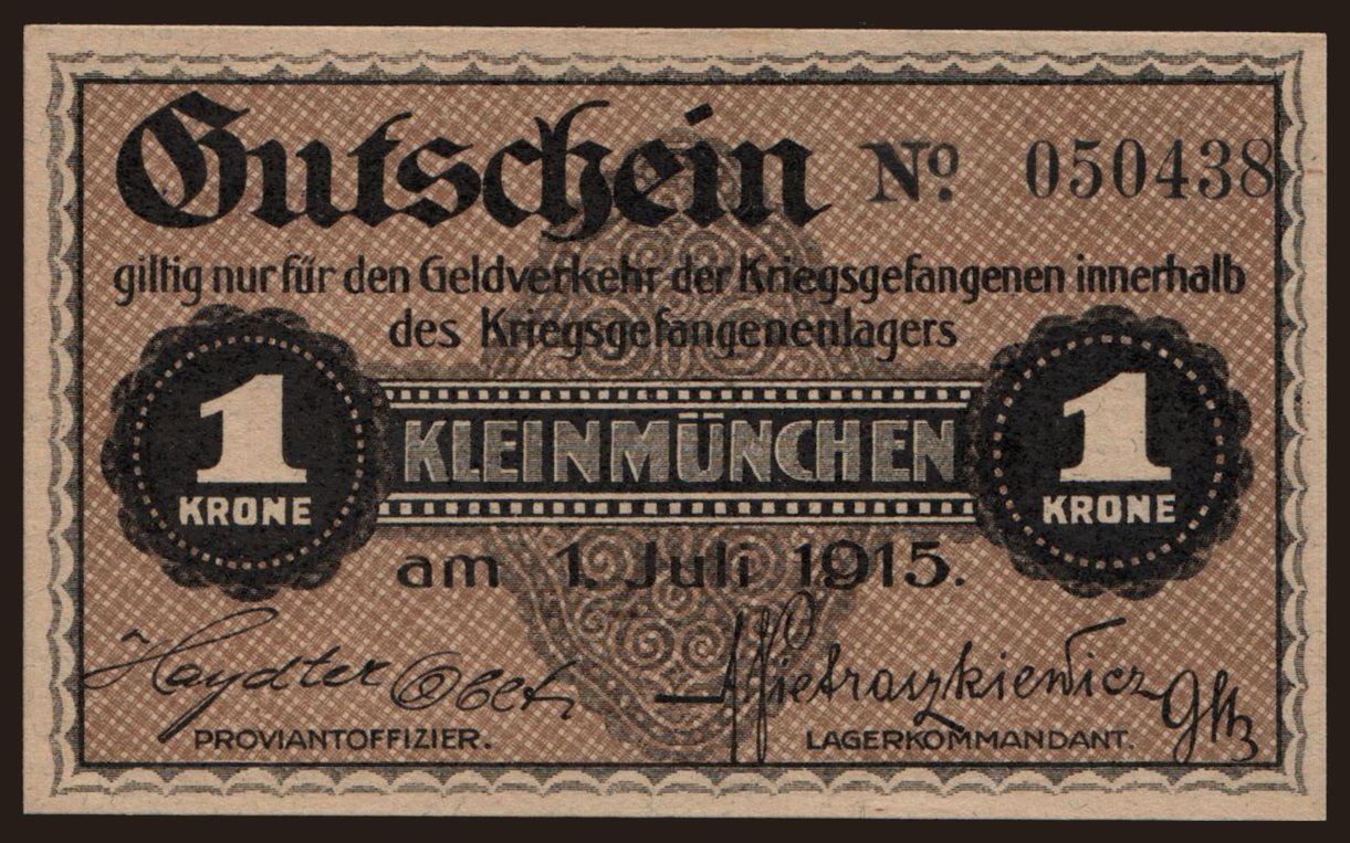 Kleinmünchen, 1 Krone, 1915
