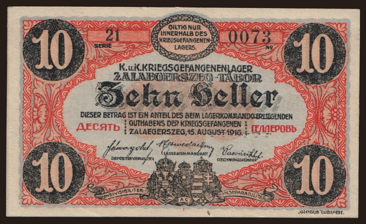 Zalaegerszeg, 10 Heller, 1916