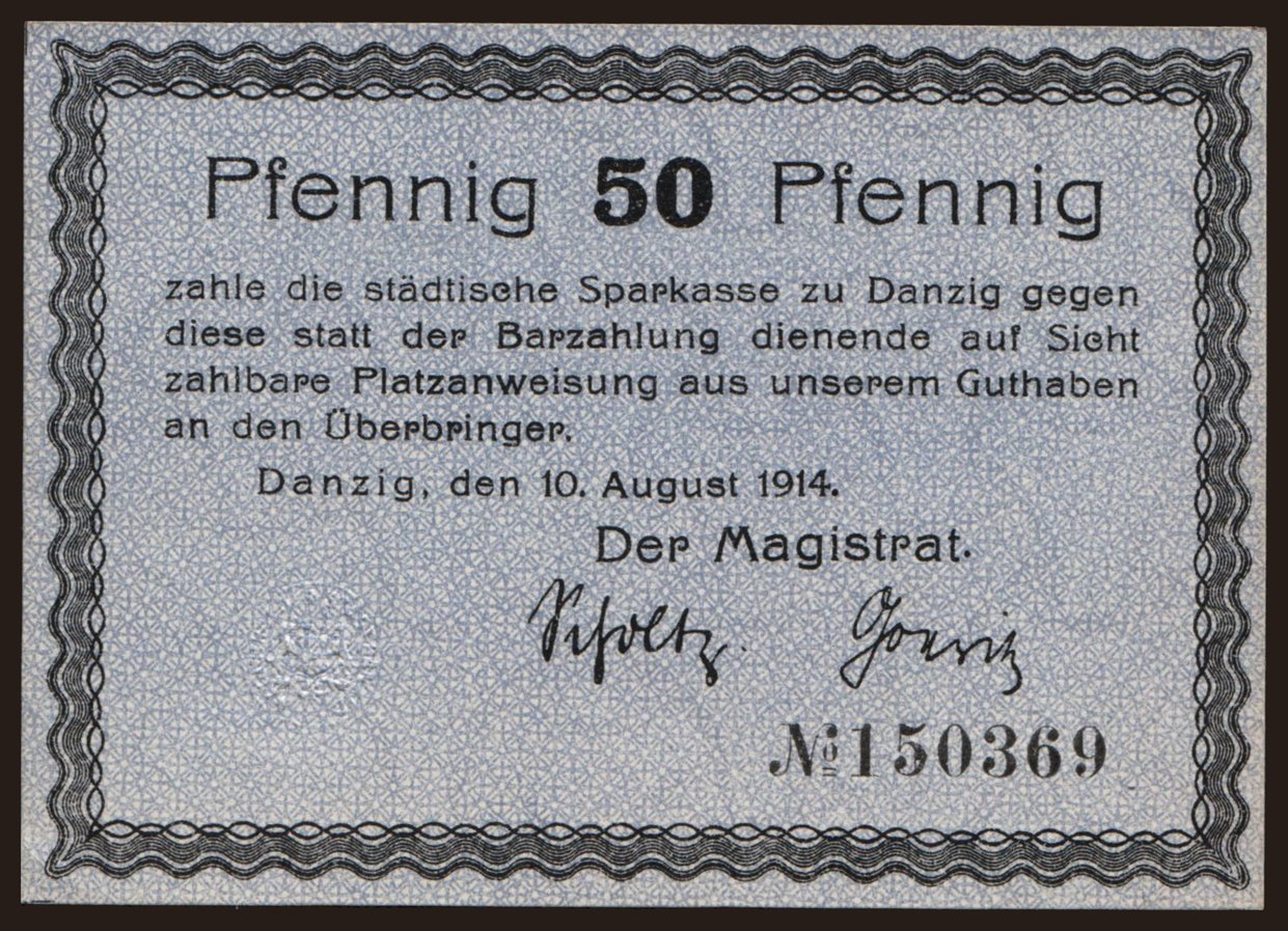50 Pfennig, 1914