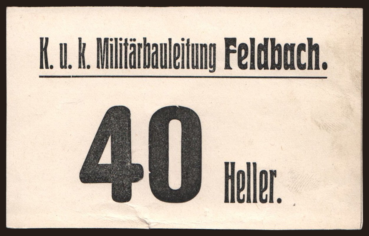 Feldbach, 40 Heller, 191?