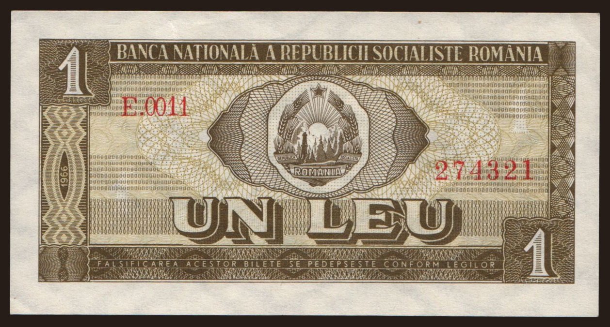 1 leu, 1966