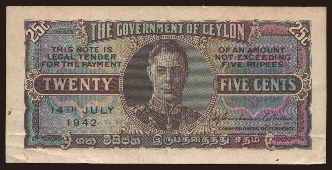 25 cents, 1942