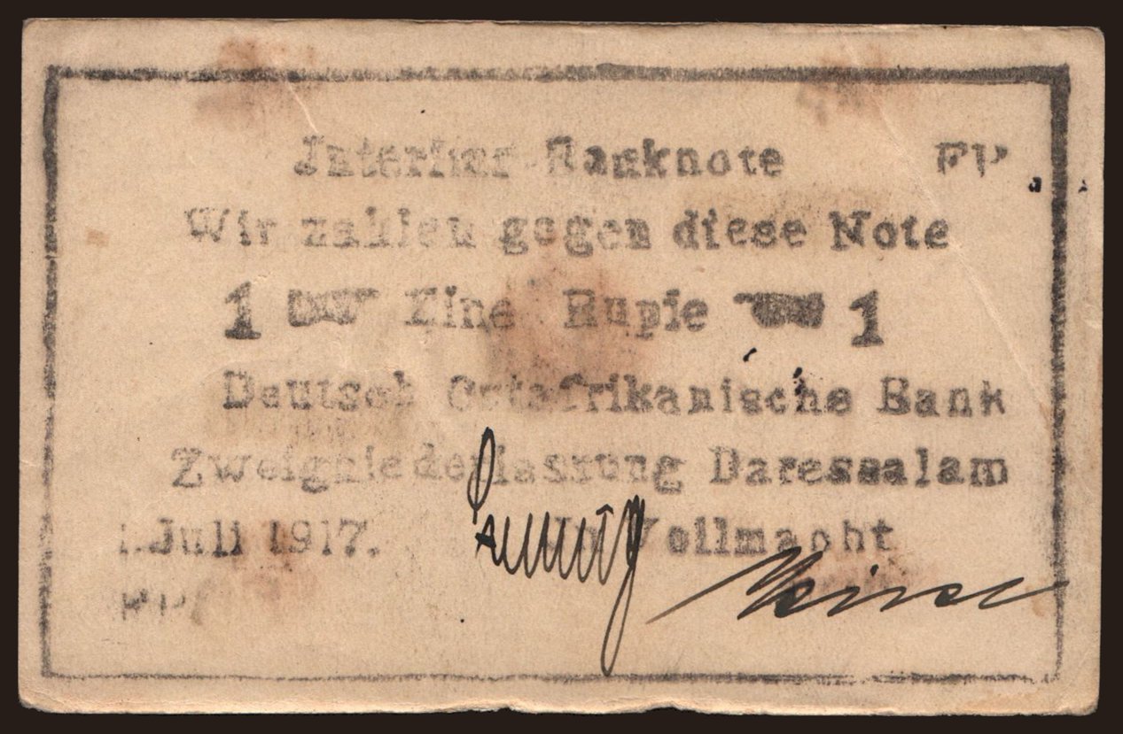 1 Rupie, 1917