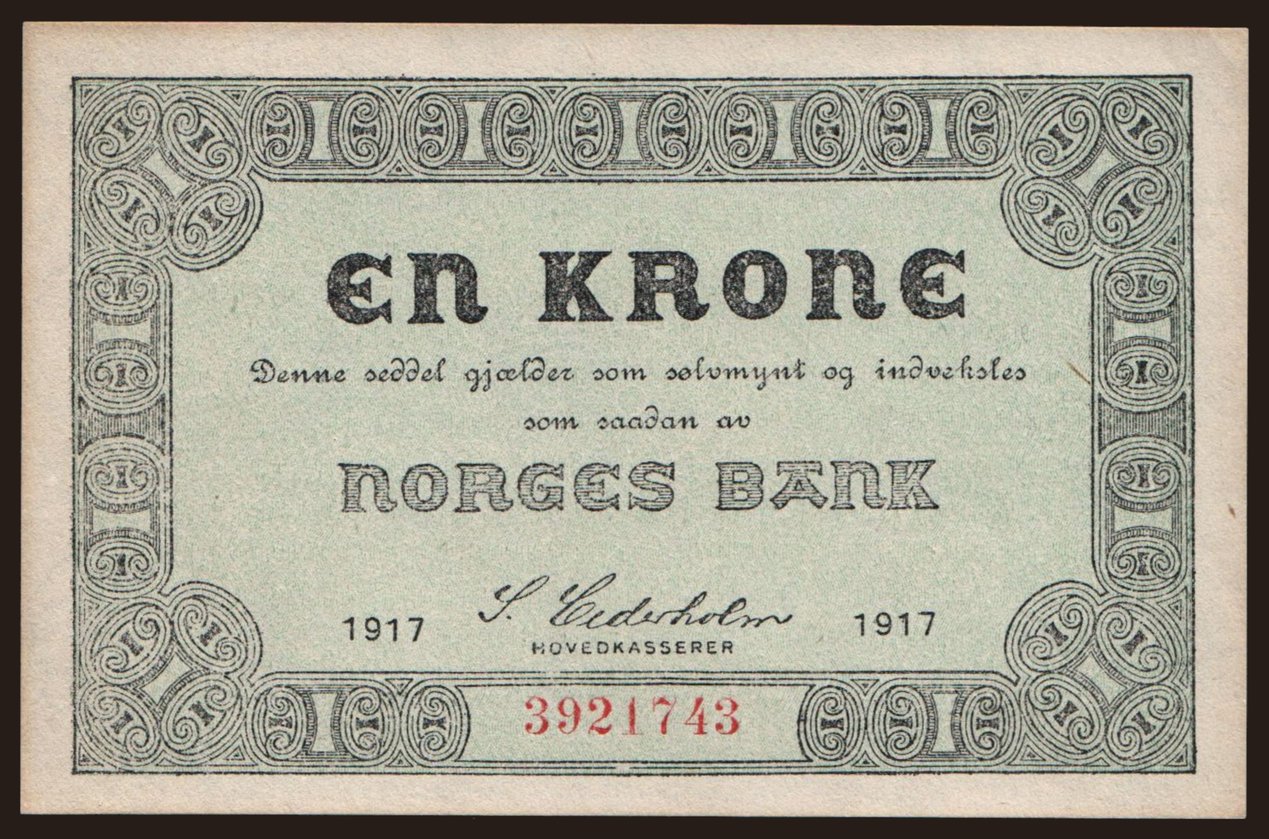 1 krone, 1917