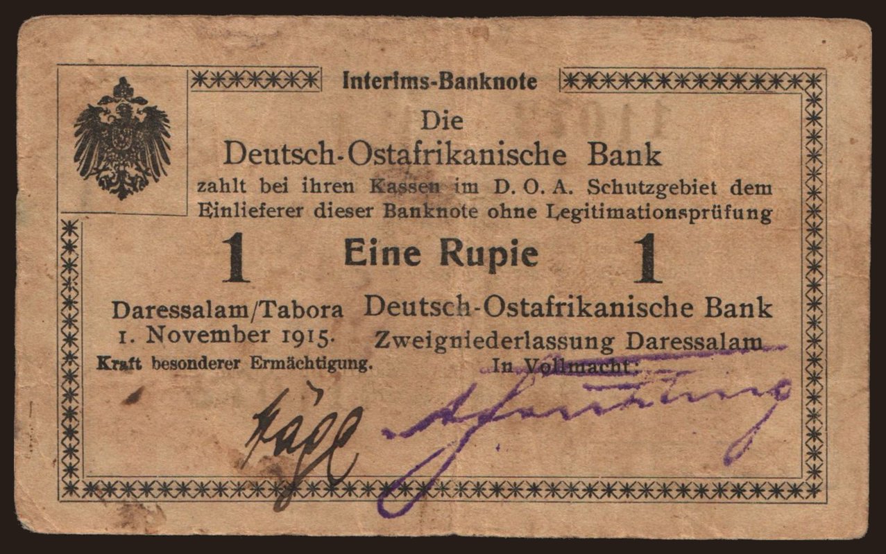 1 Rupie, 1915