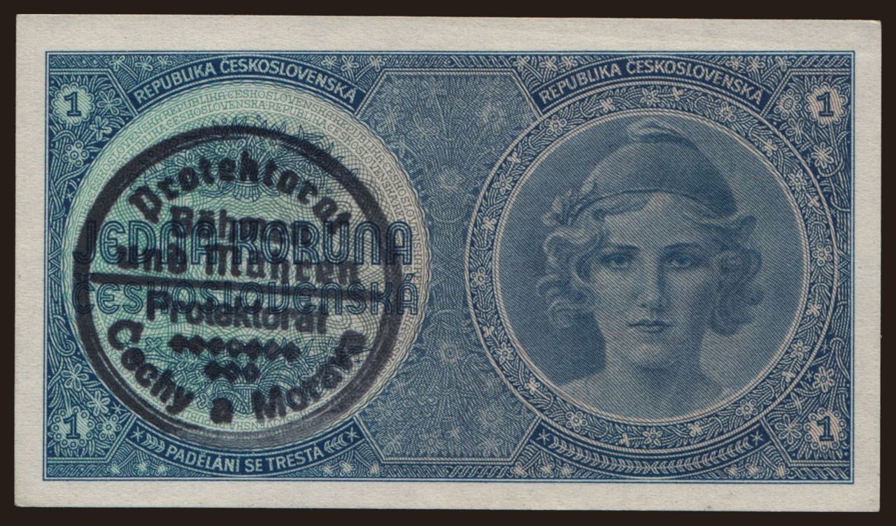 1 koruna, 1938(40)