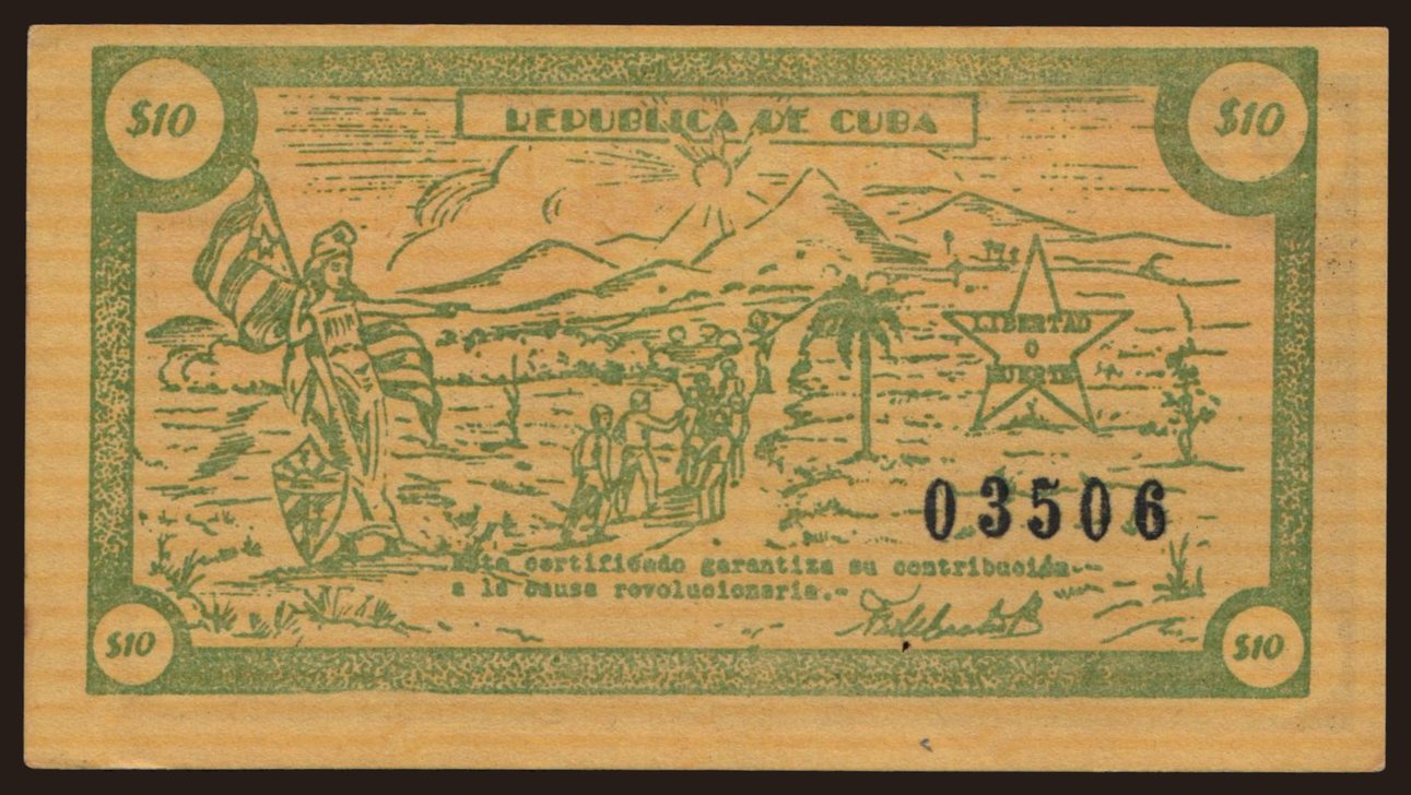 Movimiento 26 de julio, 10 pesos, 1953
