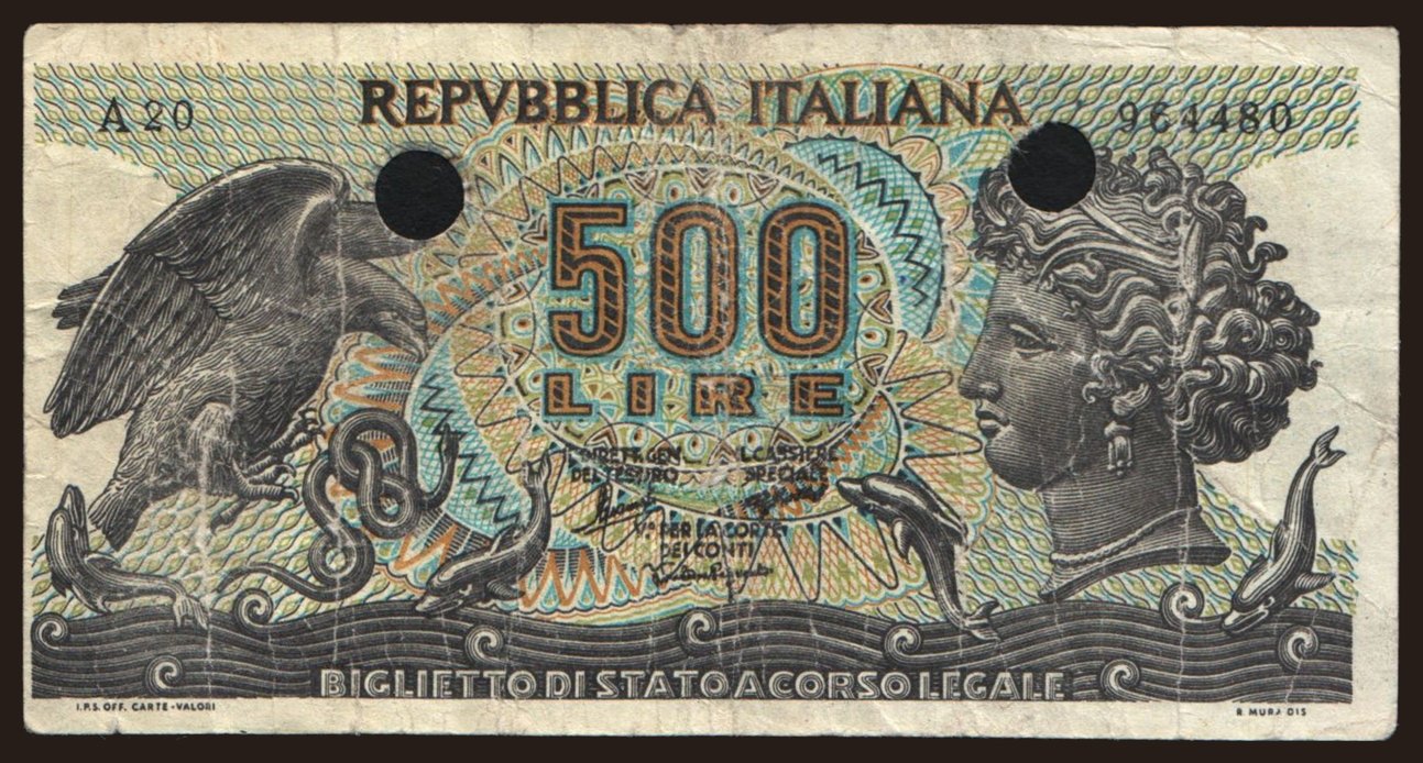500 lire, 1966, falsum