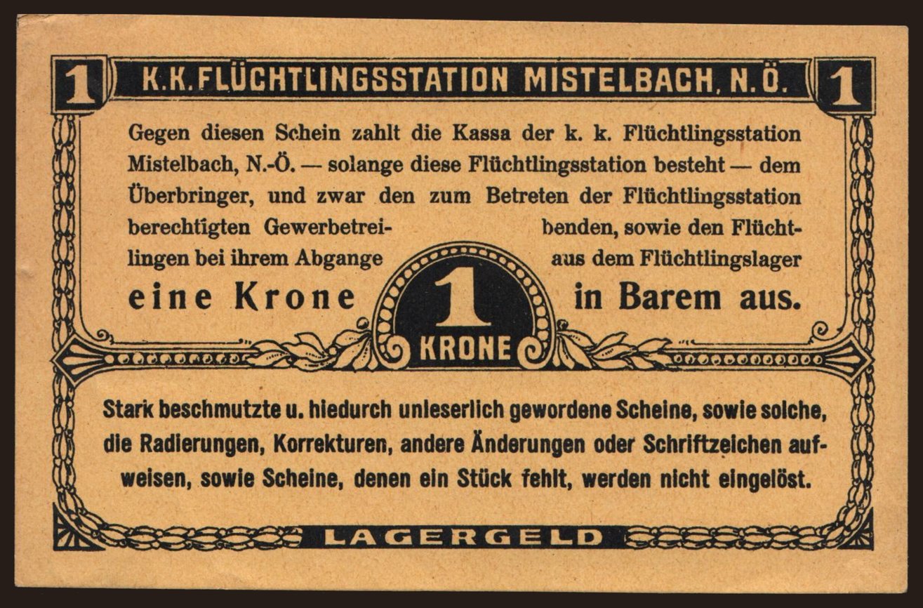 Mistelbach, 1 Krone, 191?
