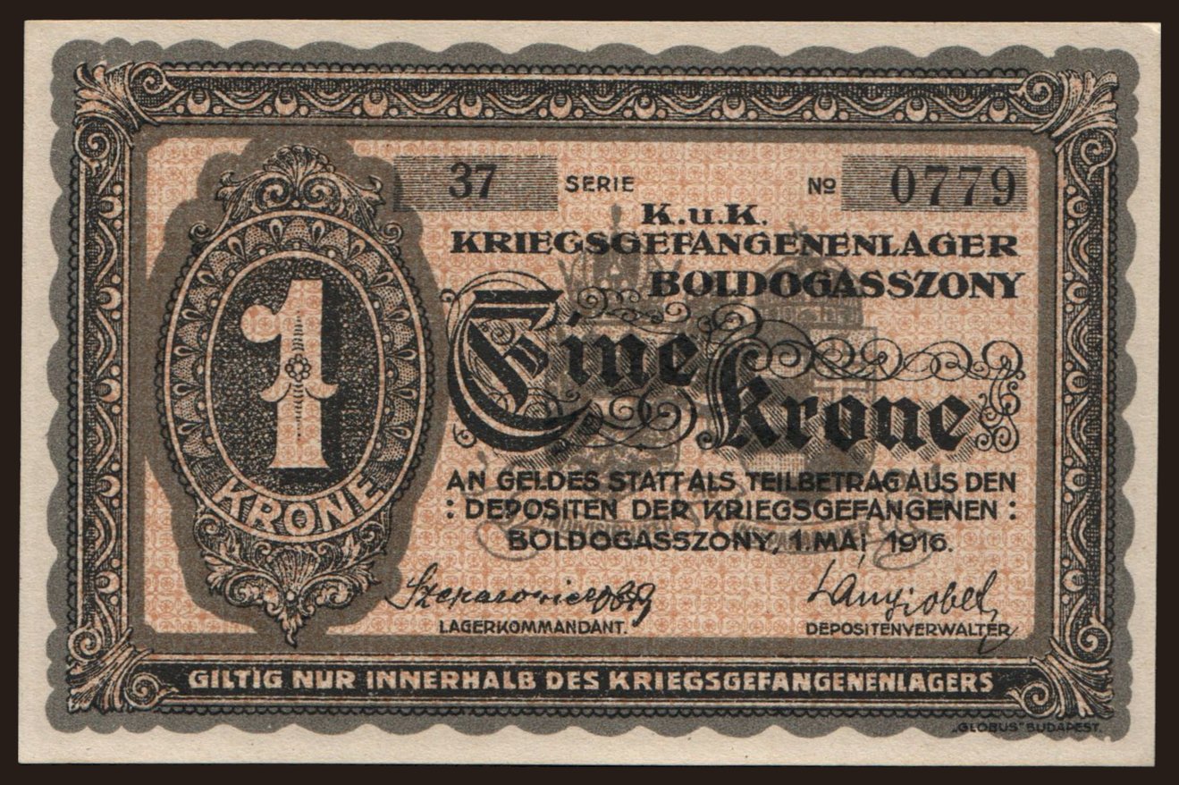 Boldogasszony, 1 Krone, 1916