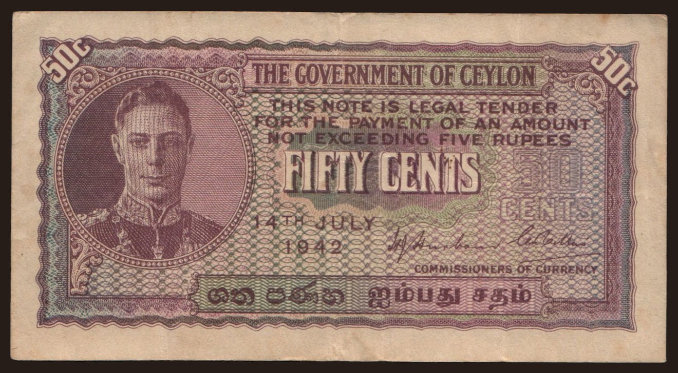 50 cents, 1942