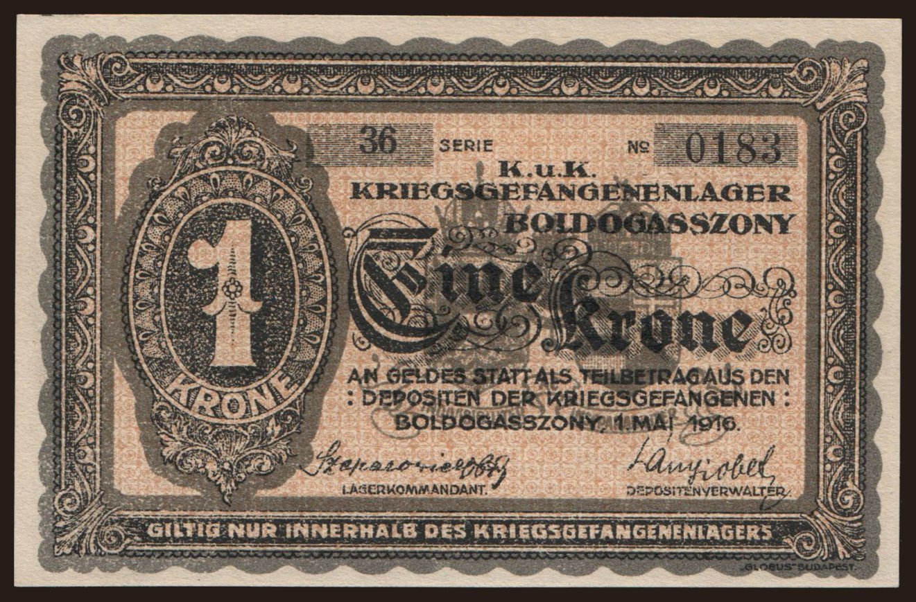 Boldogasszony, 1 Krone, 1916