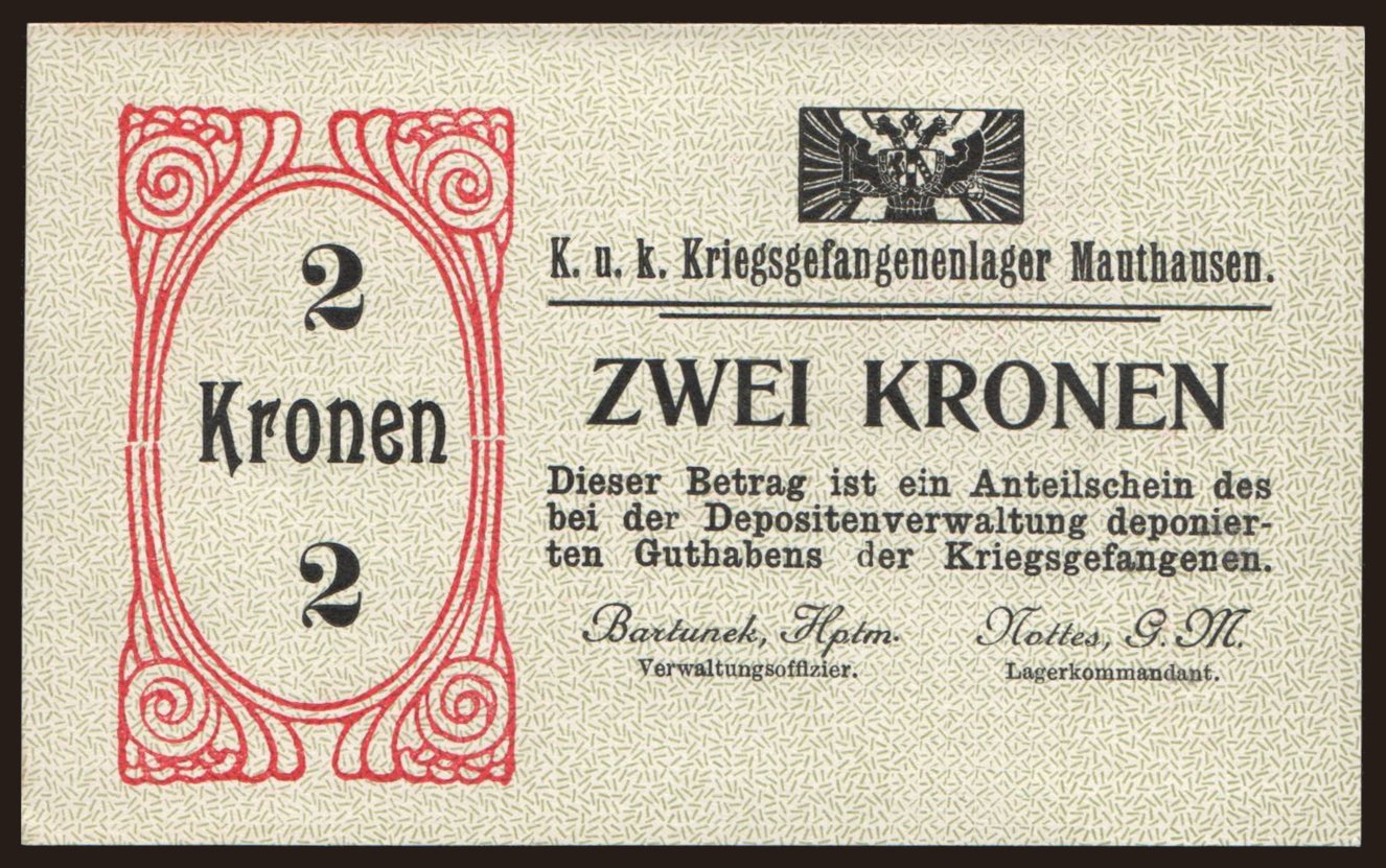 Mauthausen, 2 Kronen, 1915