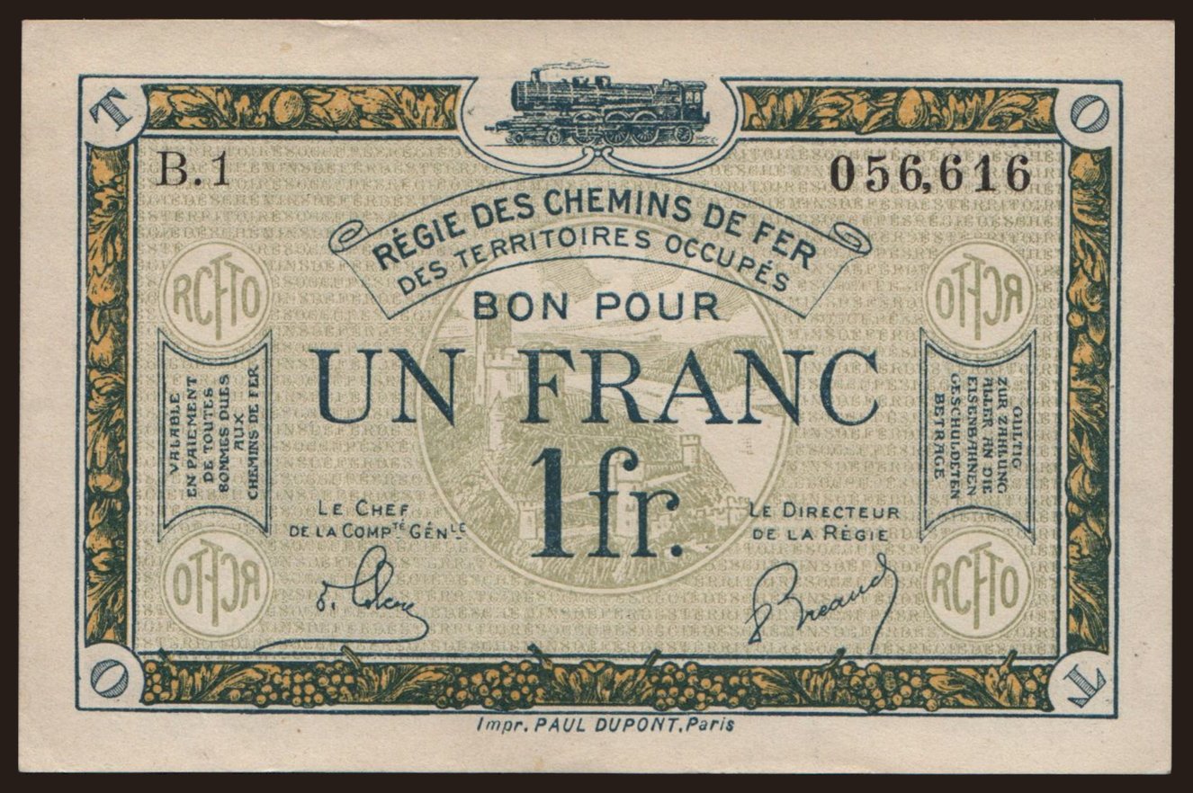 Rheinland, 1 Franc, 1923