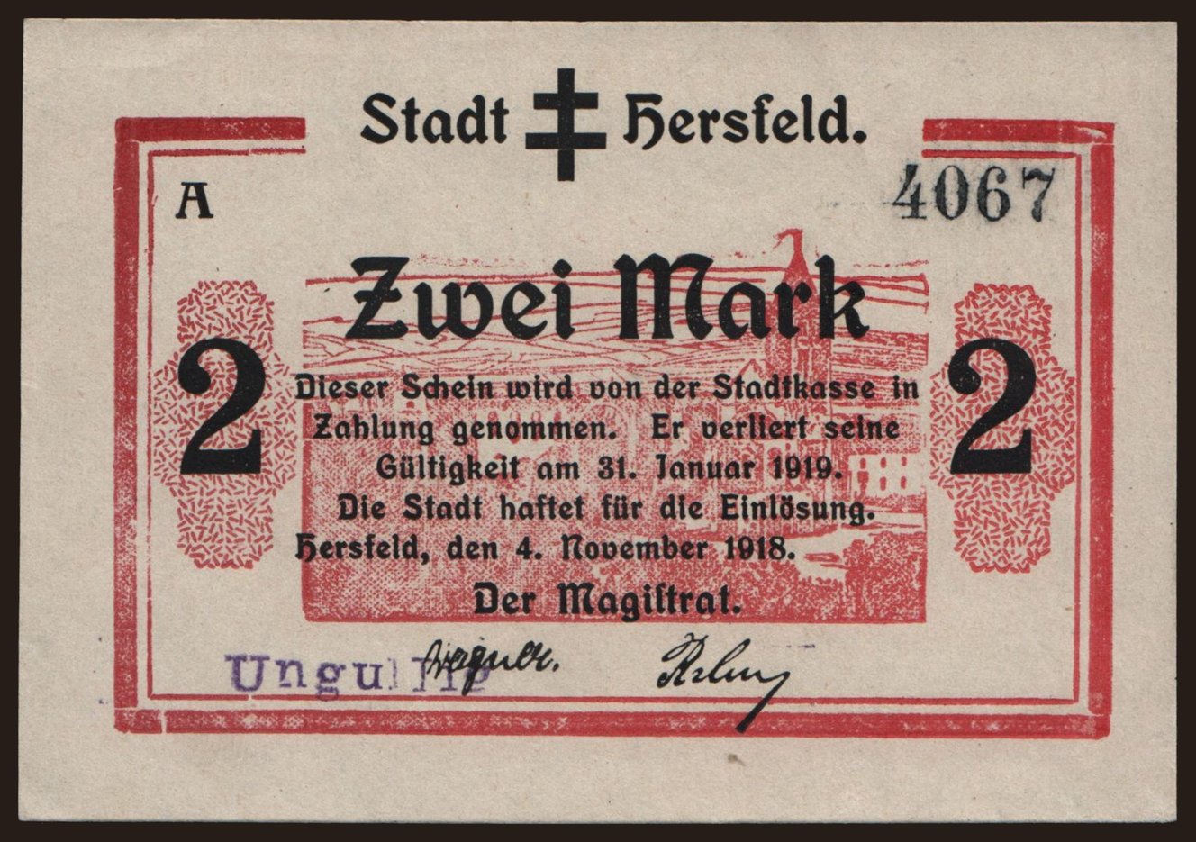 Hersfeld/ Stadt, 2 Mark, 1918