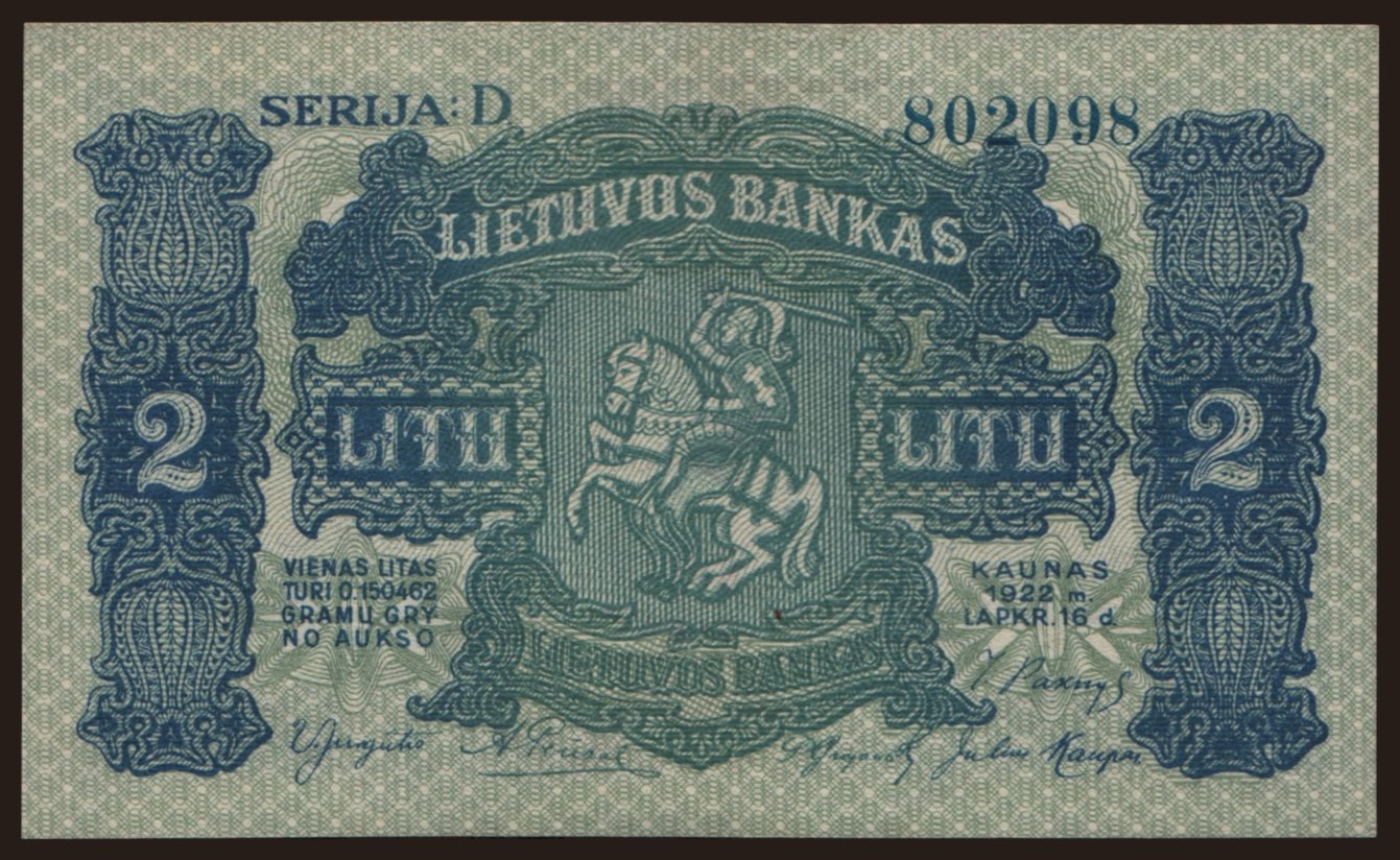 2 litu, 1922