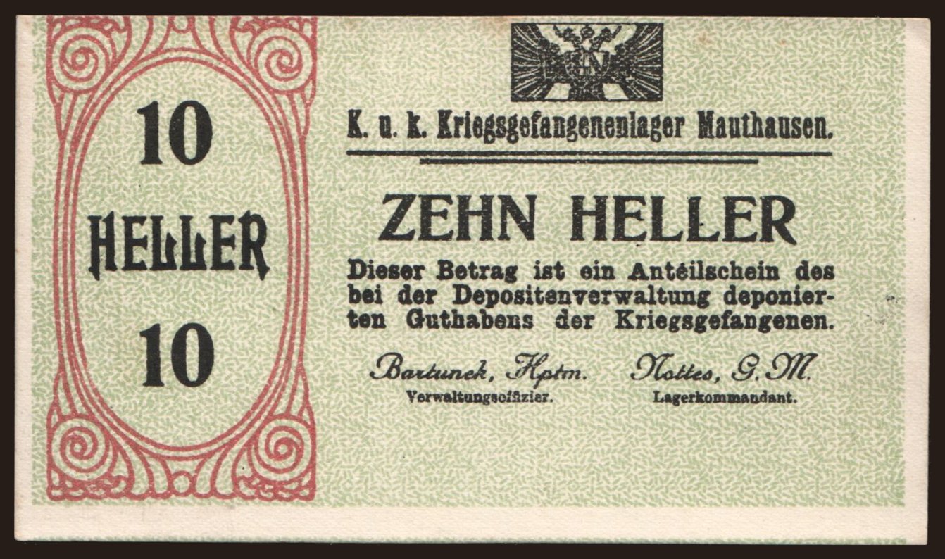 Mauthausen, 10 Heller, 1915