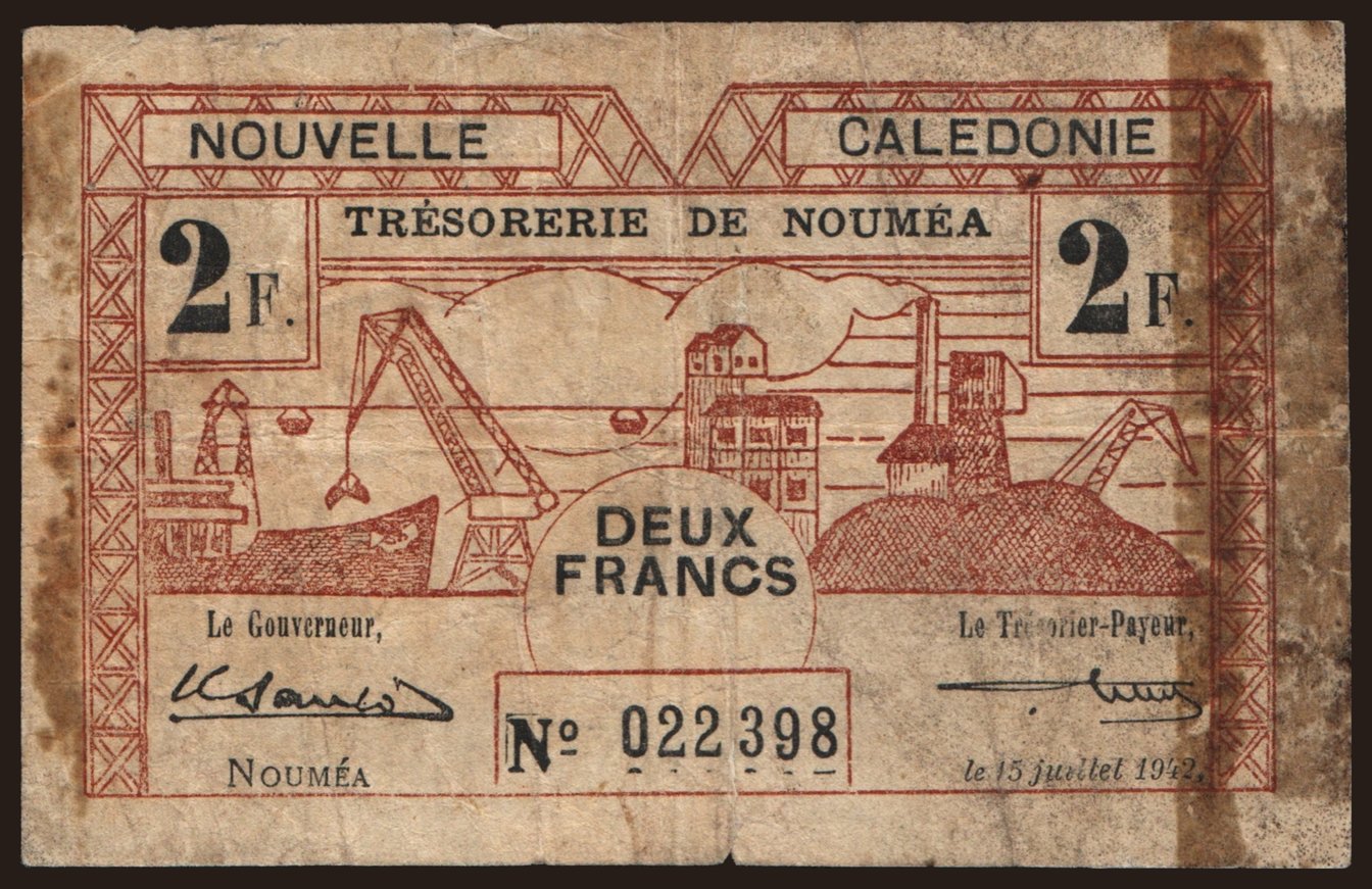 2 francs, 1942