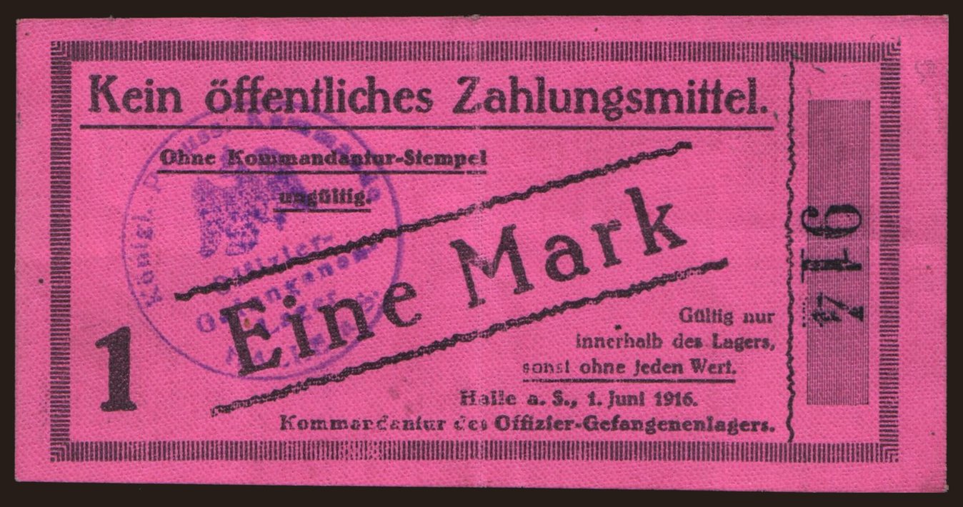 Halle, 1 Mark, 1916