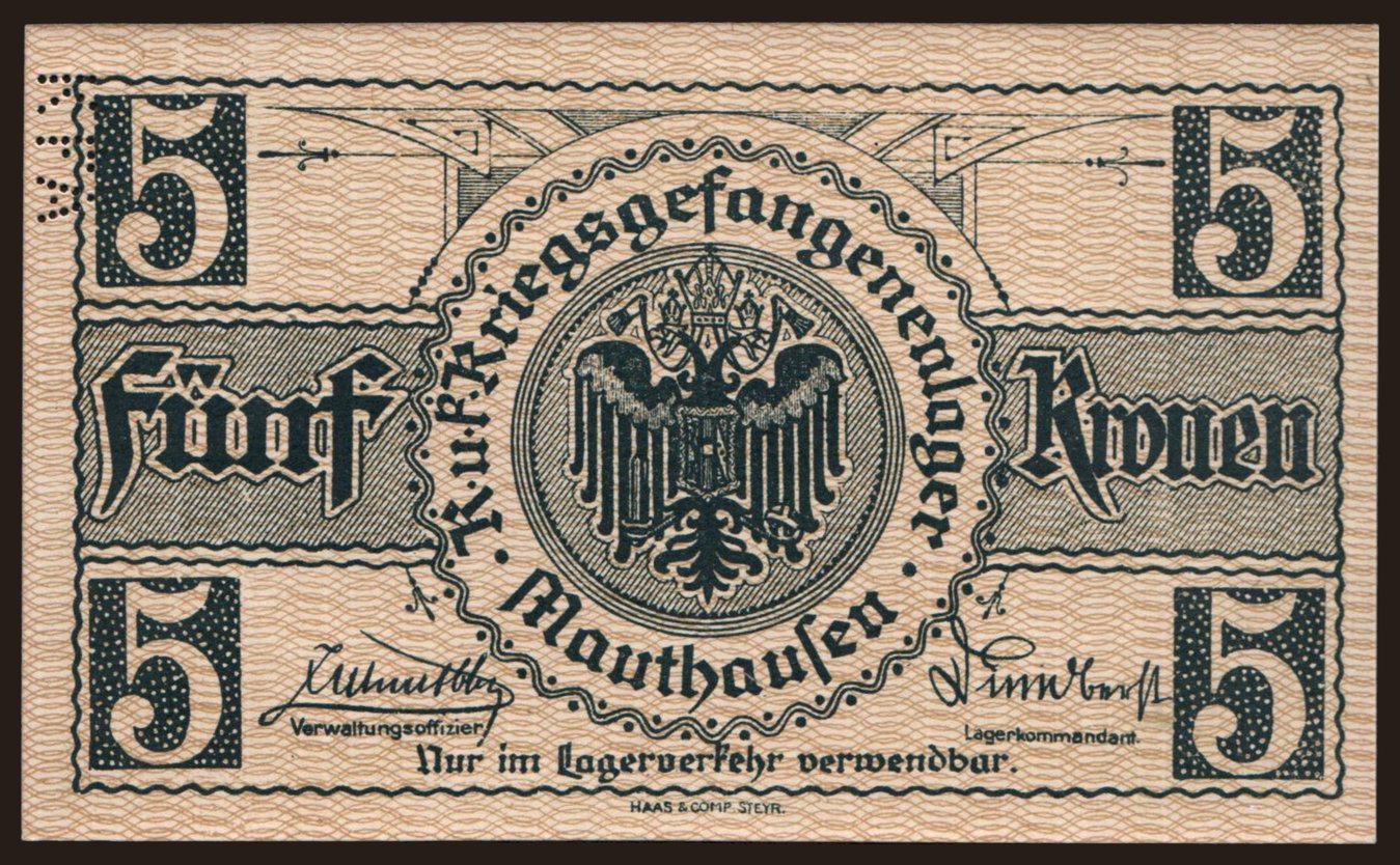 Mauthausen, 5 Kronen, 191?