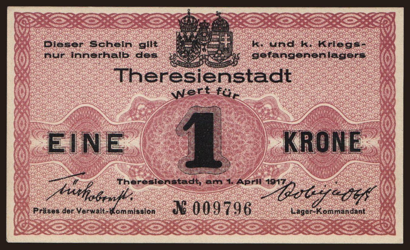 Theresienstadt, 1 Krone, 1917