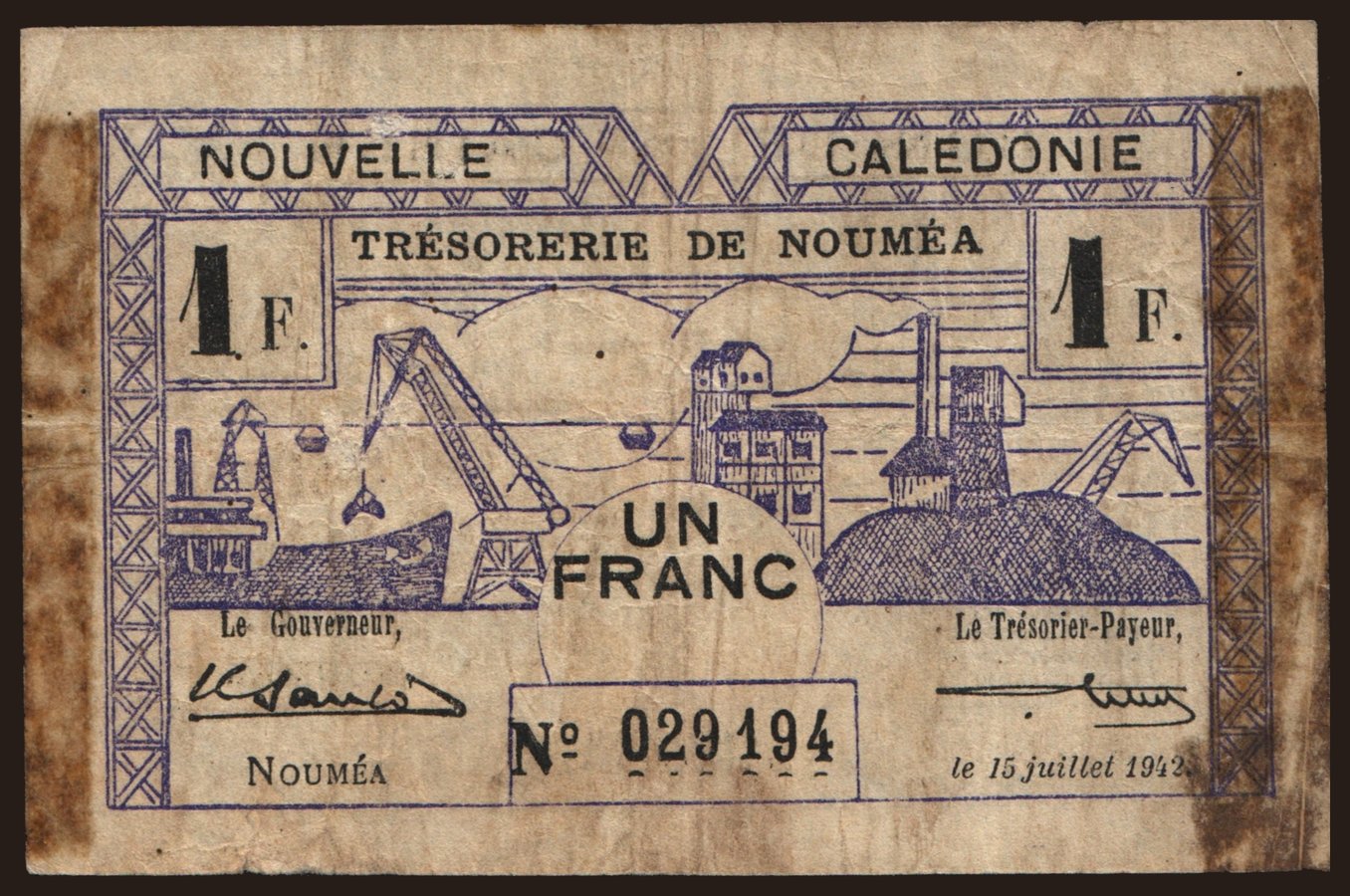 1 franc, 1942