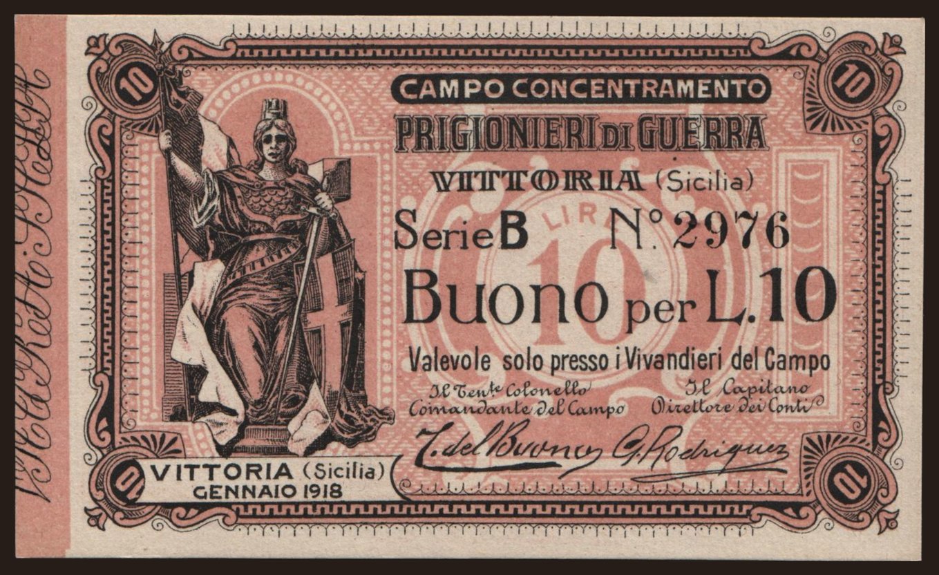 Vittoria, 10 lire, 1918