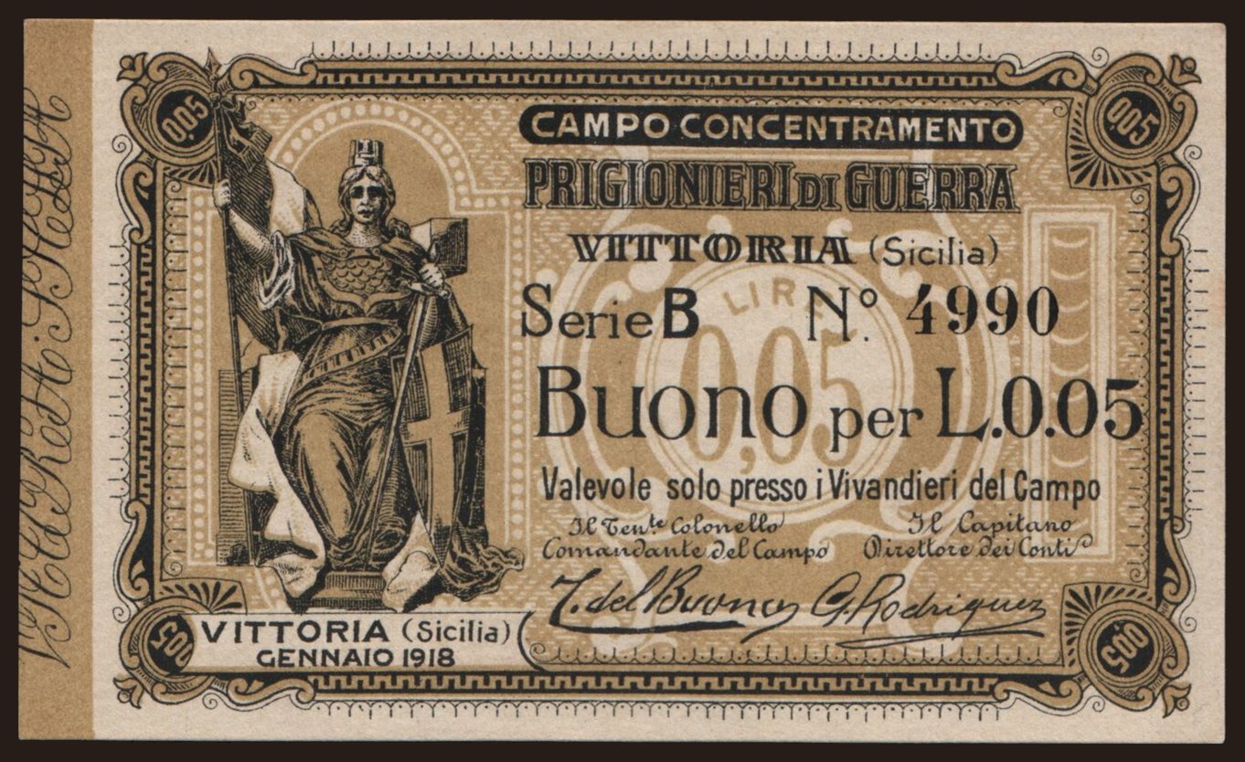 Vittoria, 0.05 lire, 1918