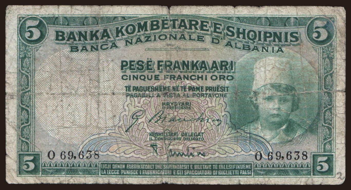 5 franka ari, 1926