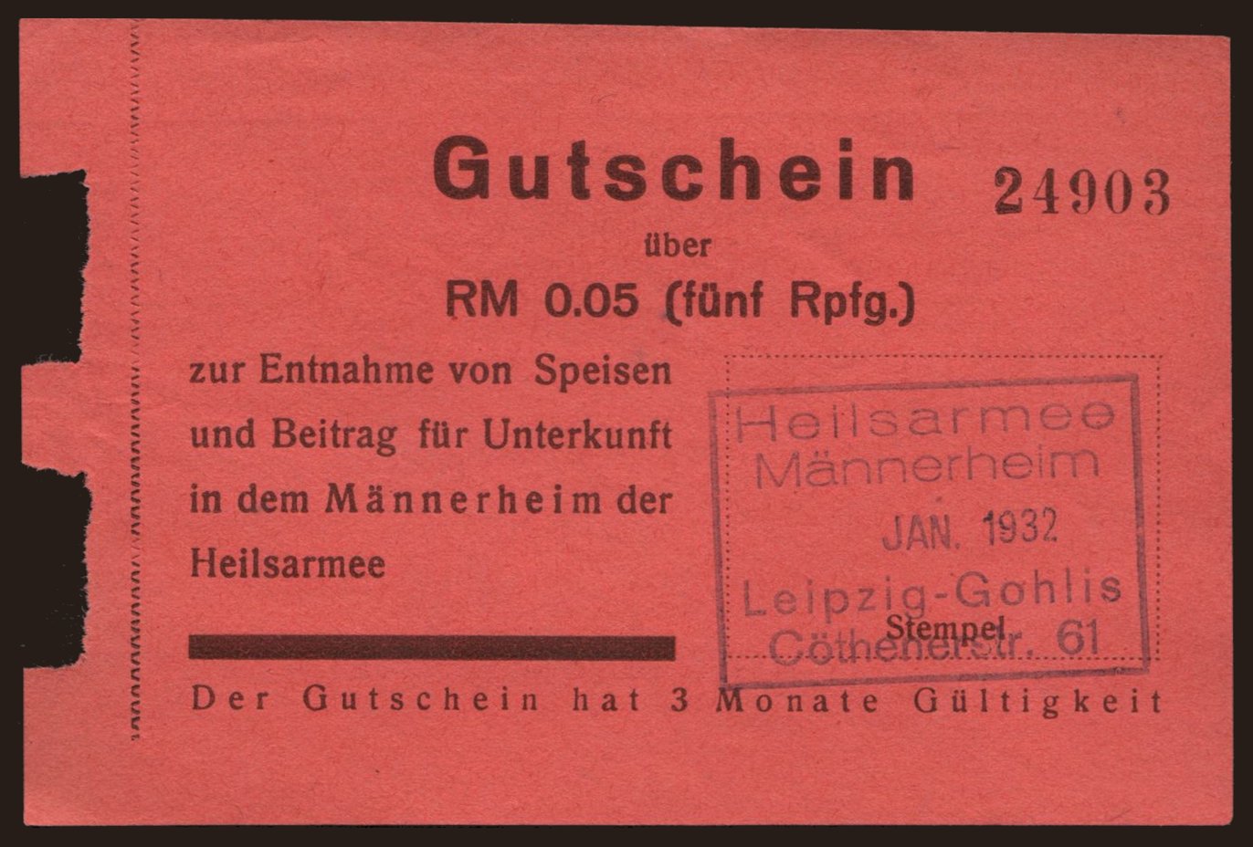 Leipzig-Gohlis/ Heilsarmee Männerheim, 5 Reichspfennig, 1932