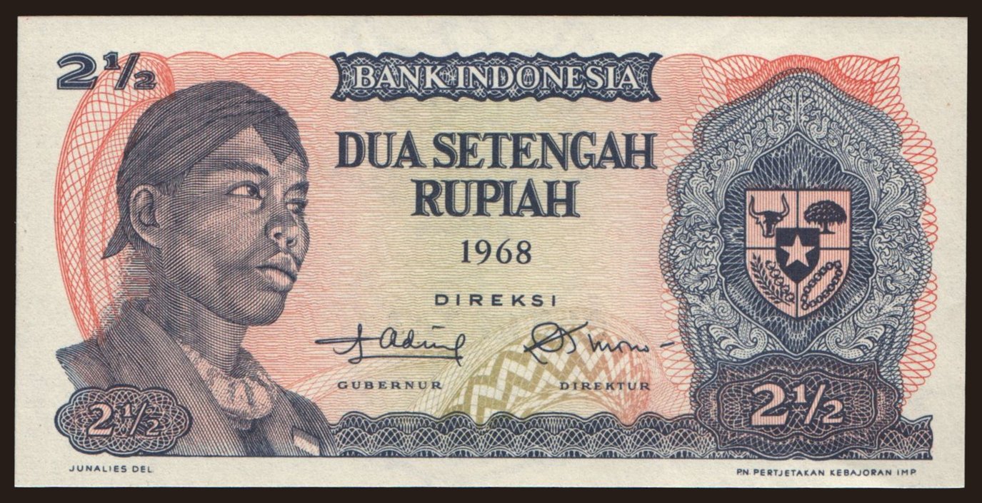2 1/2 rupiah, 1968